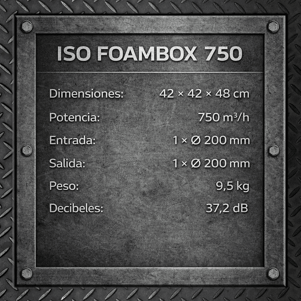 Caja de espuma ISO MJ3 — 750 m3/h 2