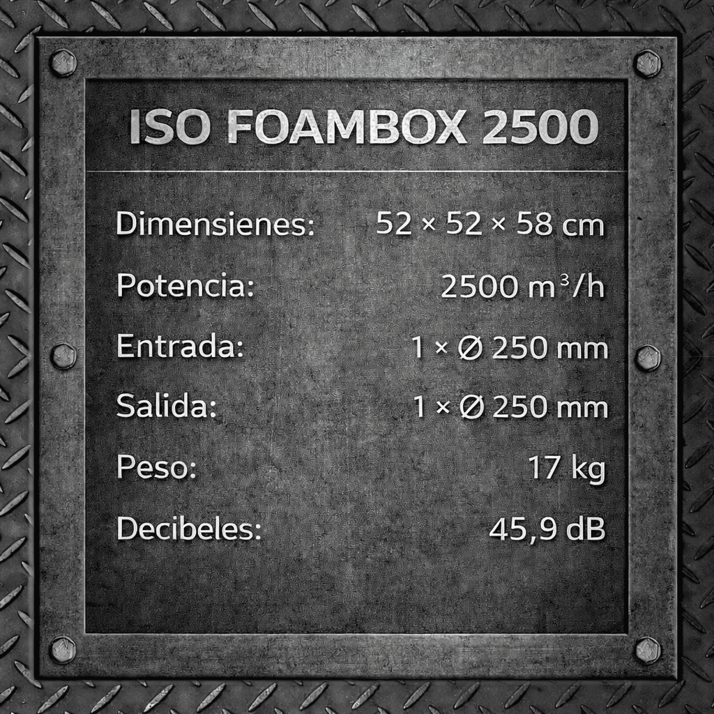 Caja de espuma ISO MJ3 — 2500 m3/h 2
