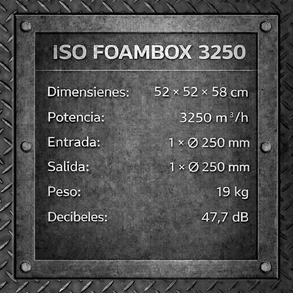 Caja de espuma ISO MJ3 — 3250 m3/h 2