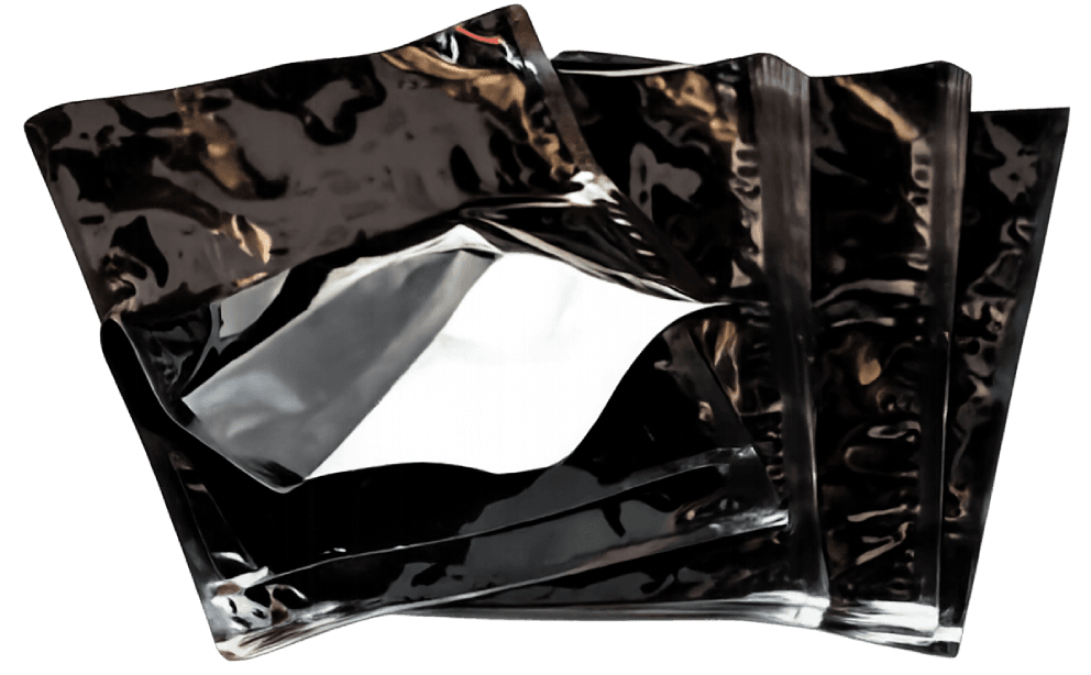 Bolsas selladas negras rectangulares — 3 kg