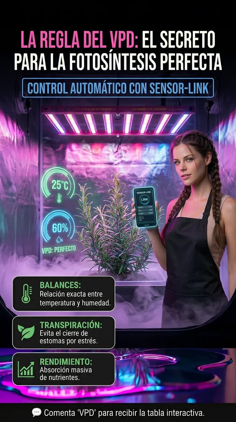 Control de clima en indoor: Temperatura, humedad y VPD para evitar hongos y maximizar la fotosíntesis