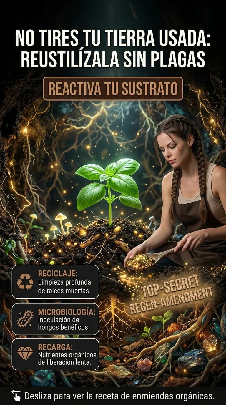Cultivo regenerativo: cómo reutilizar tu sustrato de cosecha anterior sin perder calidad ni atraer plagas
