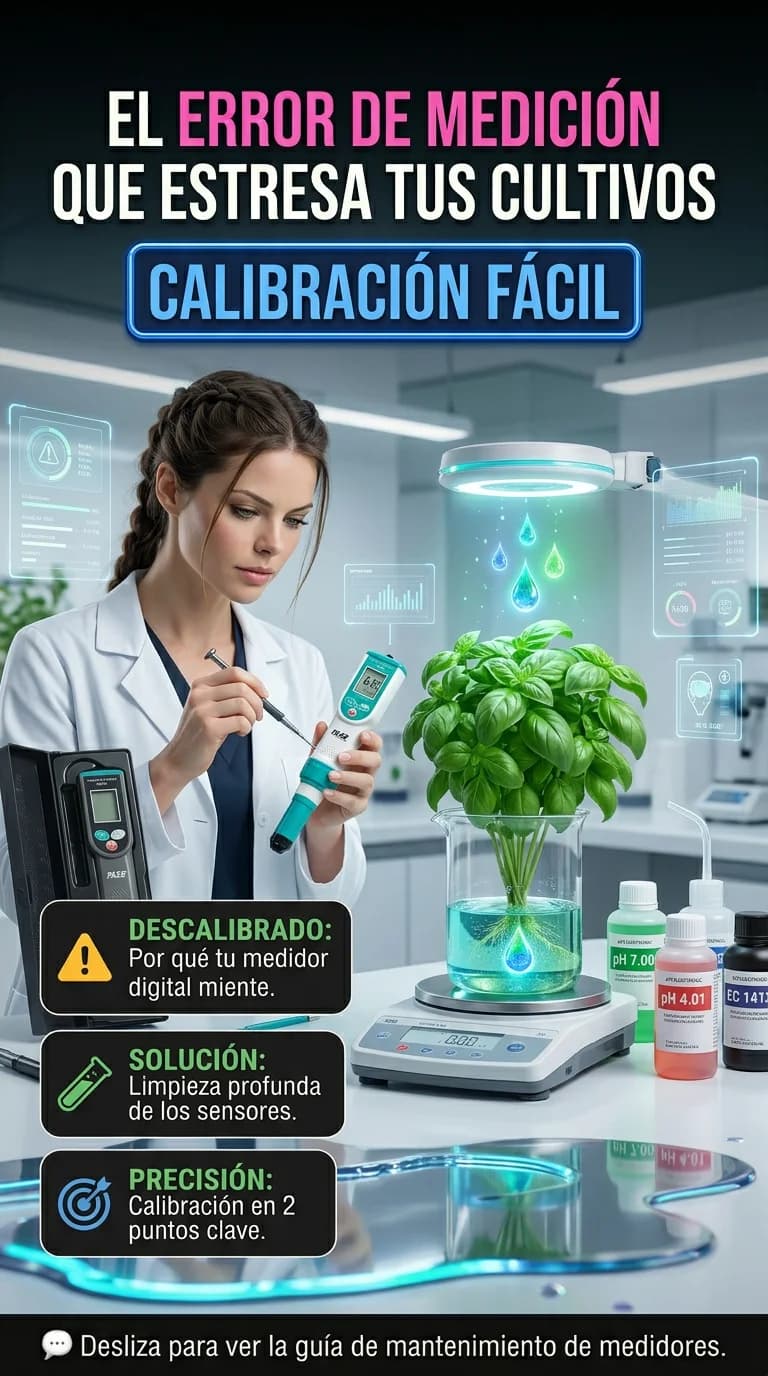 Guía completa de pH y EC en cultivo de cannabis: Cómo calibrar, medir y ajustar sin dañar tus plantas