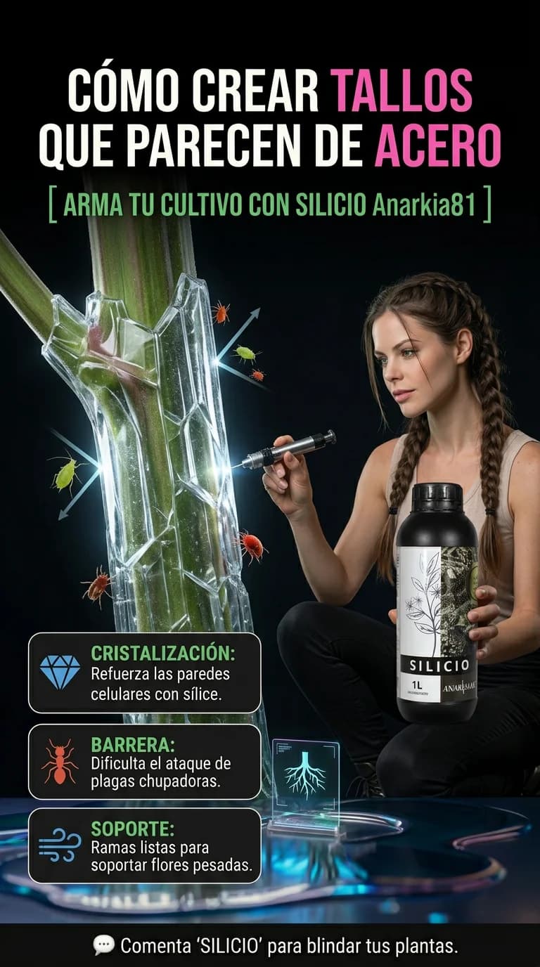 Silicio en Cannabis: El nutriente olvidado que fortalece tallos, mejora la resistencia a plagas y aumenta la producción